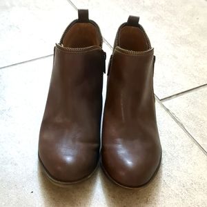 Faux Leather Ankle Boots